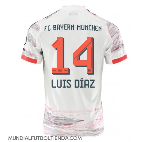 Camiseta Bayern Munich Luis Diaz #14 Segunda Equipación Replica 2025-26 mangas cortas
